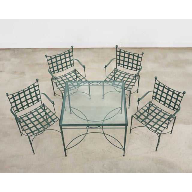 Mid-Century Modern Mario Papperzini for Salterini Iron Garden Dining Suite, Attributed For Sale - Image 3 of 12