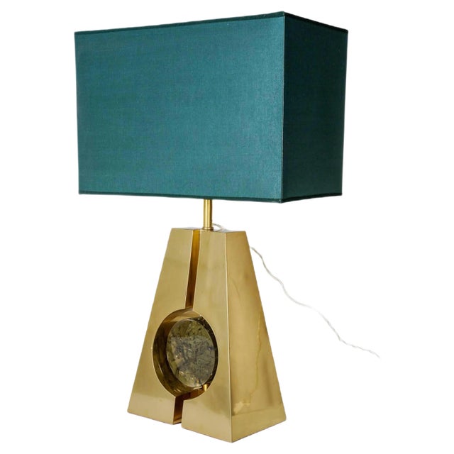 Vintage Crushed Ice Resin Lamps, Set of 2 For Sale