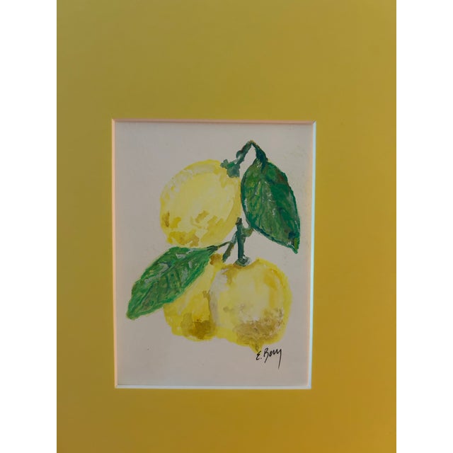 2020s Watercolor Painting of Lemons by Elizabeth Berry For Sale - Image 5 of 5