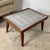 Scandinavian Modern Lounge Chair and Ottoman — Faceted Back, Walnut Legs, Recently Reupholstered, 1960s For Sale - Image 12 of 16