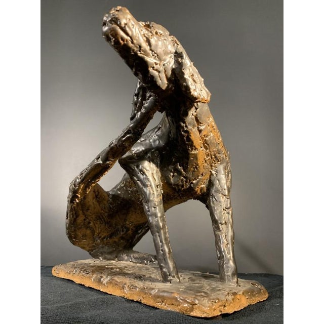 Glazed Stoneware Dog by Mario Peruggini, 1960s For Sale - Image 12 of 16