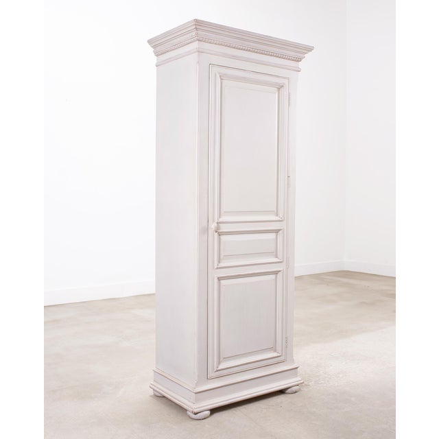 French Provincial Country French Provincial Painted Bonnetière Storage Cabinet For Sale - Image 3 of 18