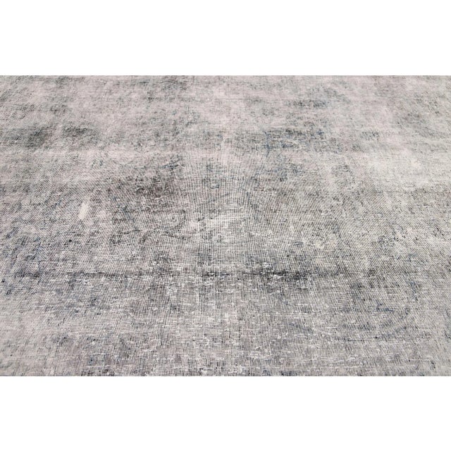 Ivory Early 20th Century Distressed Antique Persian Kerman Wool Rug For Sale - Image 8 of 12