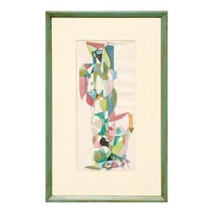 Ellwood Graham "Indian Dance" Abstract Geometric Composition Circa Early 1960s