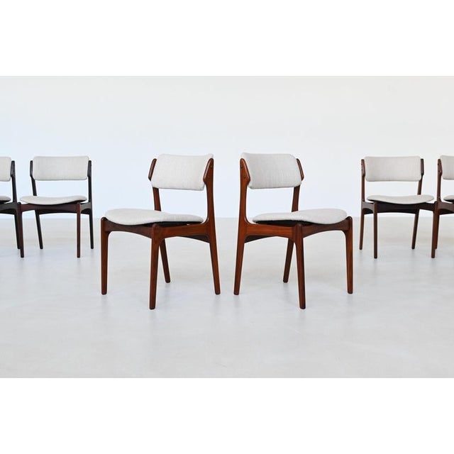1960s Vintage OD 49 Dining Chairs in Rosewood by Erik Buch for O.D. Mobler, 1960, Set of 10 For Sale - Image 5 of 18
