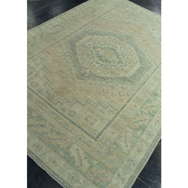 Brown Turkish Oushak Rug 5'2" x 7'5" #19302 For Sale - Image 8 of 8
