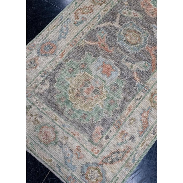 Turkish Oushak Runner Rug 2'10" x 8'1" For Sale - Image 4 of 8