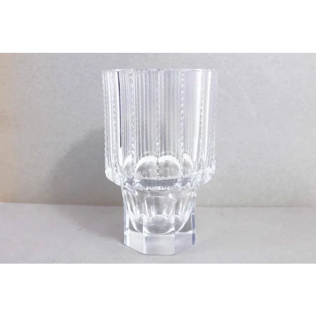 Beautiful vase from the 70s Glass vase or faceted crystal, very good quality and offers very beautiful size details. with...