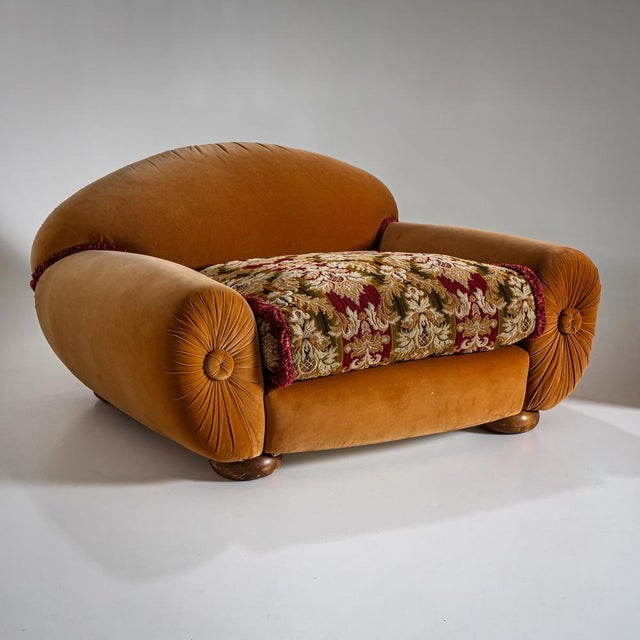 Textile Vintage Lounge Chairs, Italy, 1960s, Set of 2 For Sale - Image 7 of 10