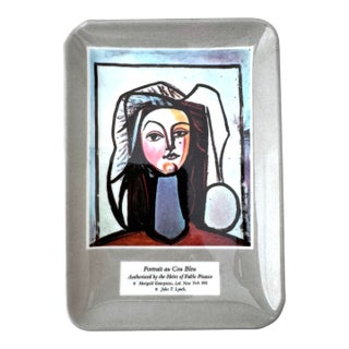 Vintage Picasso Catchall Ring Dish “Portrait Au Cou Bleu”Pablo Picasso Cubist Decor For Sale