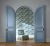 A contemporary overblown abstract interpretation of watercolour flowerheads originally a fabric design Flores has been...