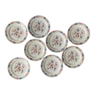 1960s Bird of Paradise French Limoges Porcelain Plates - Set of 8 For Sale