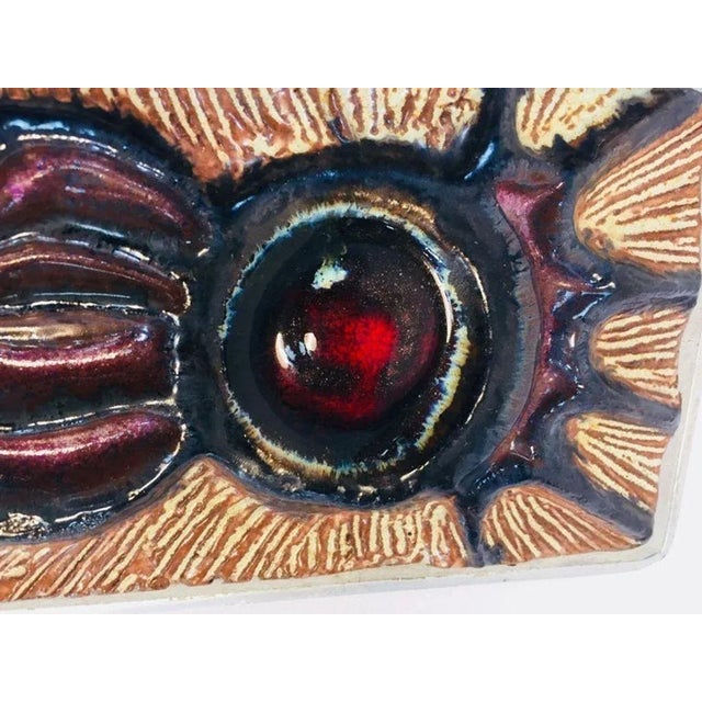 Mid Century Vintage Juliette Belarti Belgian Tile Faced Entry Door Handle For Sale - Image 4 of 12