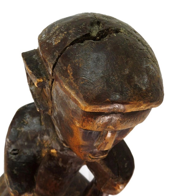 Wood Early 20th Century Makonde Figural Stool Chair Tanzania For Sale - Image 7 of 7