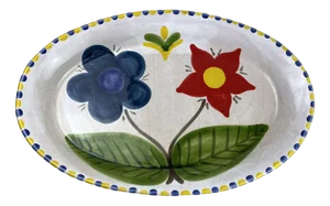Italian Tray in Enamelled Ceramic, 1970s