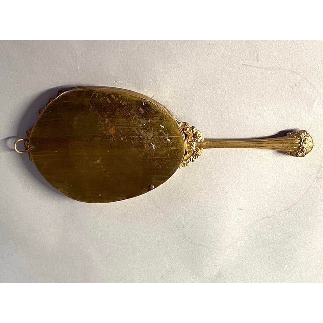 19th C French Louis XVI Bronze Vanity Mirror - 1 Pc For Sale - Image 9 of 11