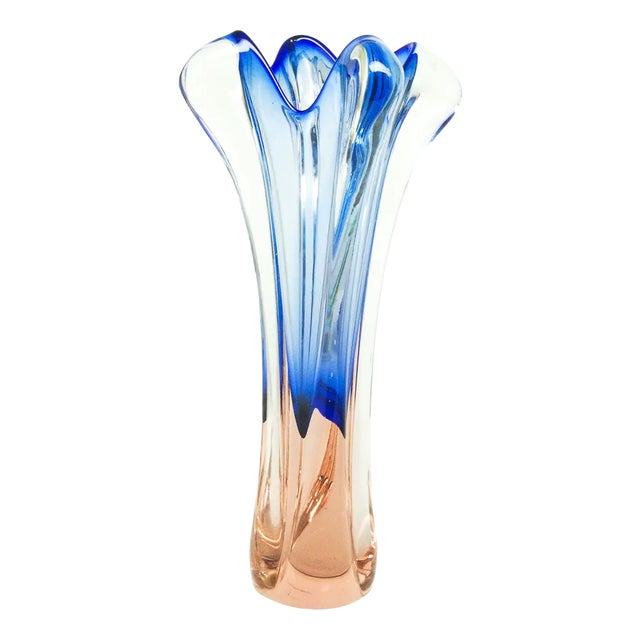 Postmodern Vase from Chribska Glassworks, Czechoslovakia, 1930s For Sale