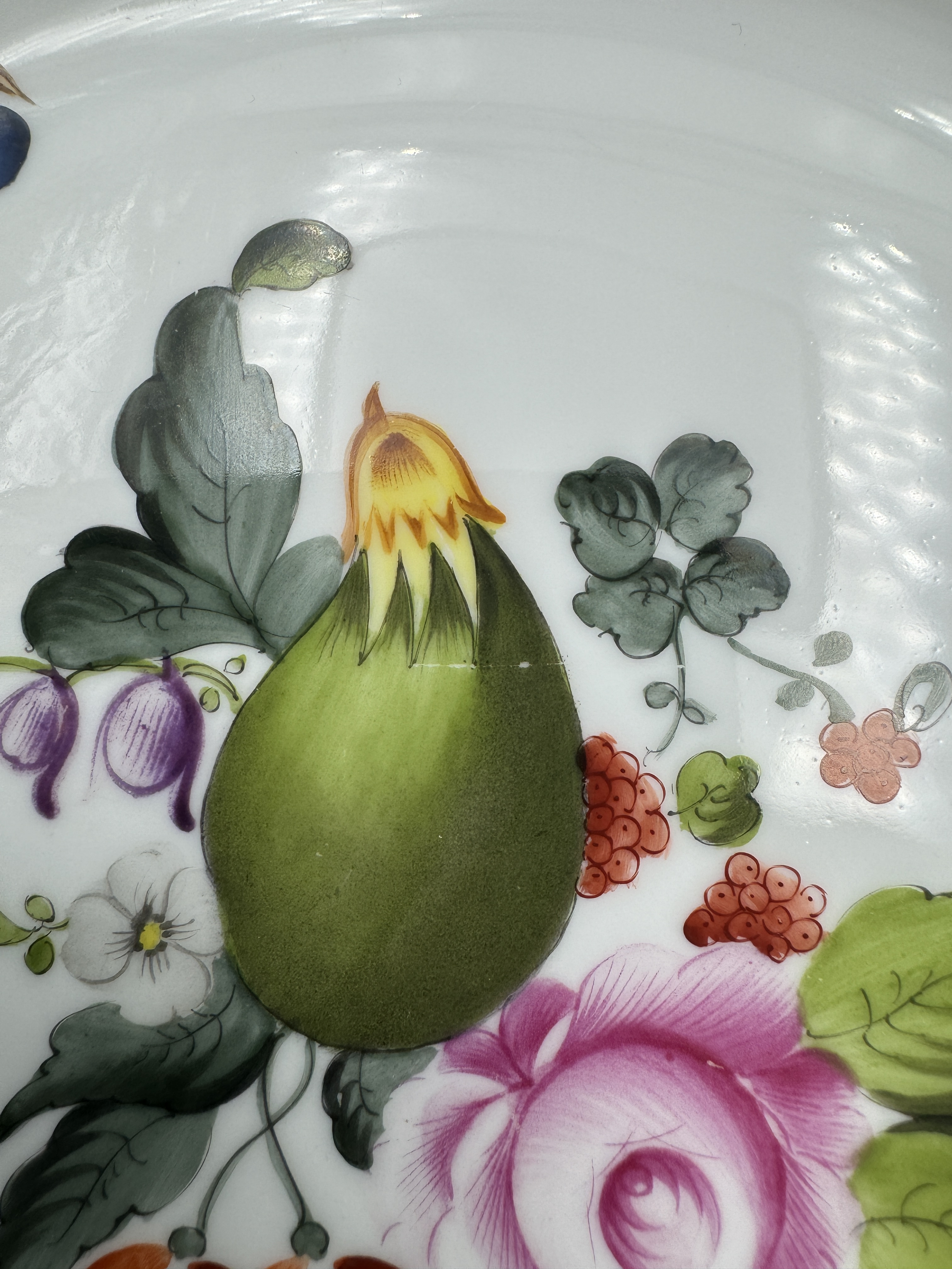 Herend Original Fruits and Flowers (Bfr) 521 Luncheon Plate | Chairish
