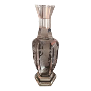 Chinoiserie Clear Crystal Candlestick