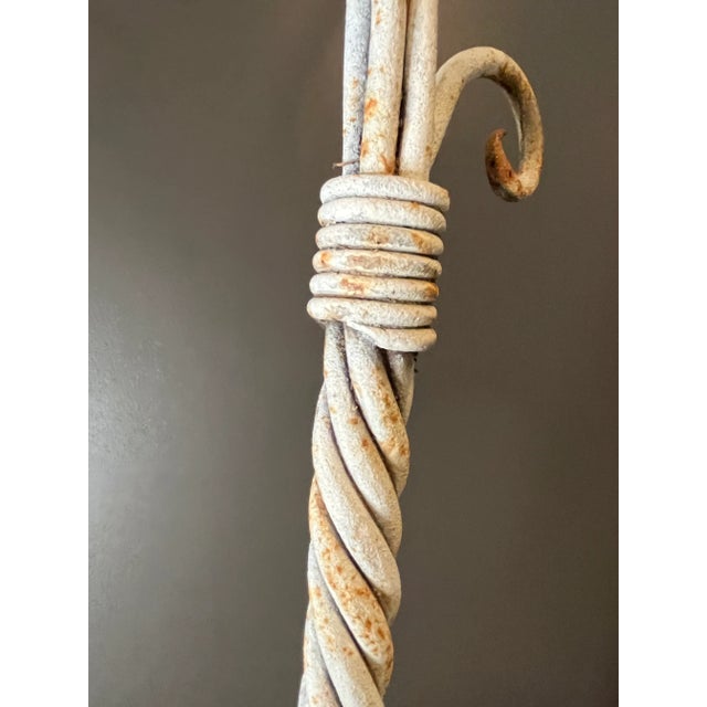 Vintage Early 20th Century White Cast Iron African Violet Plant Stand For Sale - Image 11 of 13