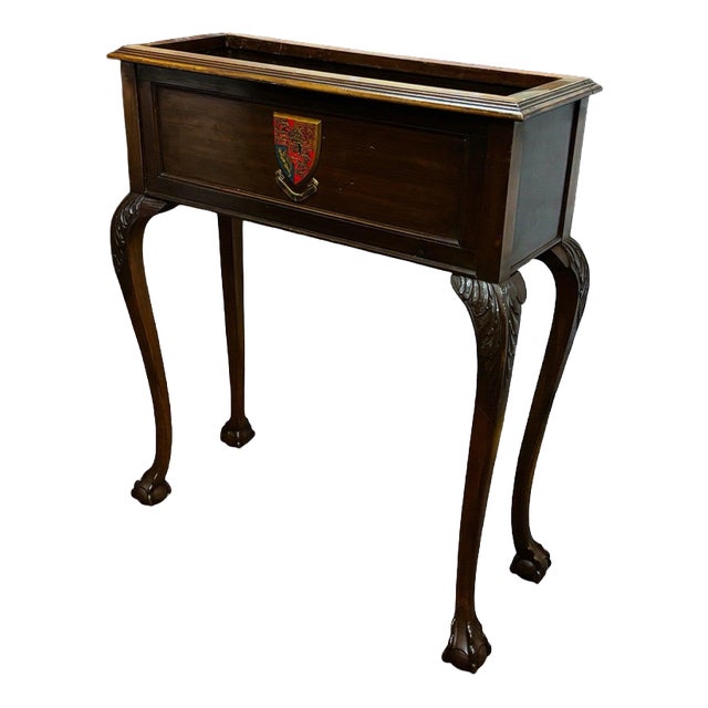 Edwardian Country House Mahogany Jardiniere For Sale