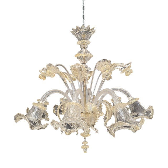 Murano Glass Chandelier, 1980s For Sale
