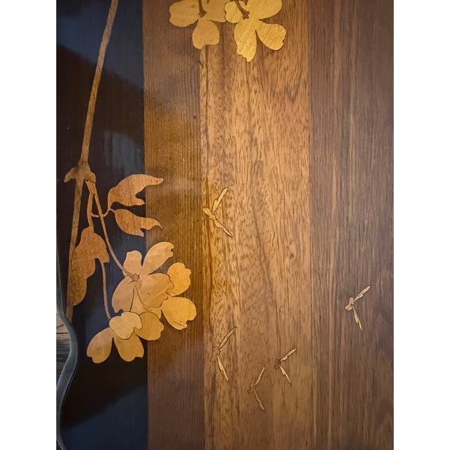 Late 19th Century Emile Galle Two Tier Art Nouveau Walnut Table For Sale In New York - Image 6 of 11