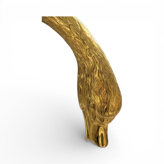 Metal Vintage Sherle Wagner Brass Swan Tub Spout For Sale - Image 7 of 9