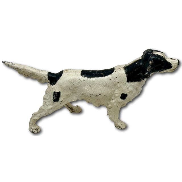 Large Vintage Hubley Manufacturing Company Cast Iron Setter / Hunting Dog Doorstop - Circa 1930s For Sale - Image 9 of 18