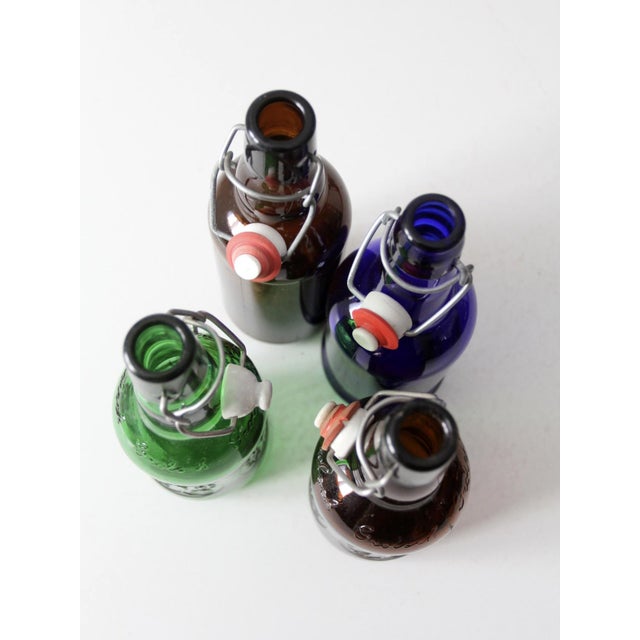 Brown Vintage Swing-Top Bottles Set of 4 For Sale - Image 8 of 13