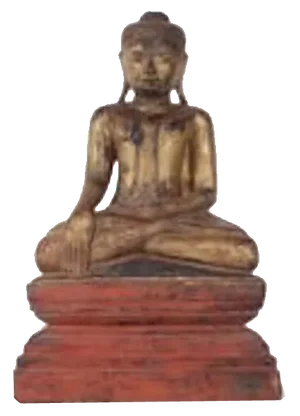 Buddha Sculpture in Solid Wood