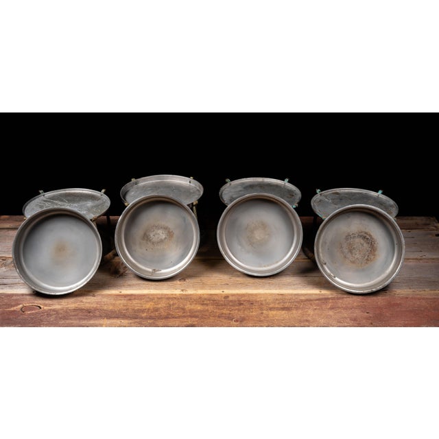 Antique Copper Rolltop Chafer Servers - Set of Four For Sale - Image 9 of 18