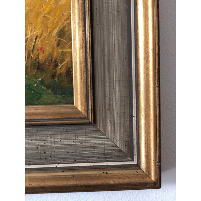 Antique Original Landscape Cottage Oil Painting: Framed Nature Art For Sale - Image 4 of 14