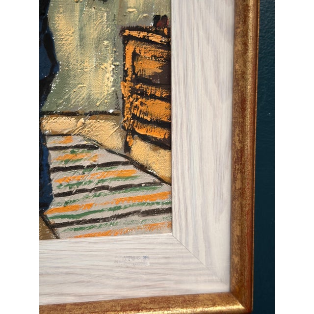 H. Strand, Gathering, 1950s, Oil on Canvas, Framed For Sale - Image 9 of 18