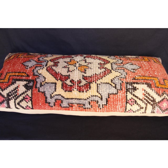Handmade Traditional Turkish Rug Pillow Cover -15'' X 33'' For Sale - Image 10 of 11