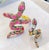 Gemstone Bochic “Orient” Vintage Serpent Fancy Sapphire & Ruby Bangle - 18K Gold & Silver For Sale - Image 7 of 14