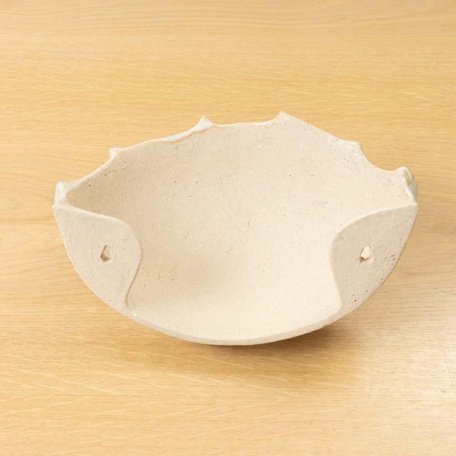 Cream Ailes Sculptural Sconces, Glazed For Sale - Image 8 of 8