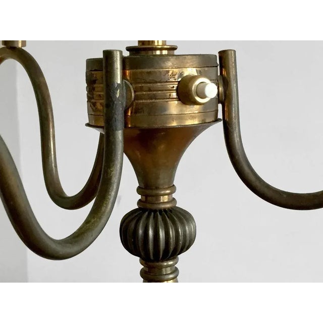 Metal Neoclassical Floor Lamp, 1940s For Sale - Image 7 of 8