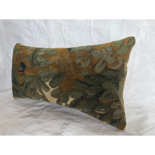 Baroque 17th Century Flemish Tapestry Pillow With Verdure Leaf Design For Sale - Image 3 of 7