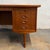 Wood Danish Teak Mid Century Modern 8 Drawer Executive Desk With Bookshelf Back, 1950s For Sale - Image 7 of 9
