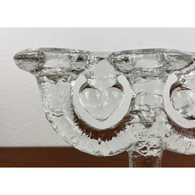 Glass Vintage Swedish Glass Candleholder from Pukeberg, 1970s For Sale - Image 7 of 17