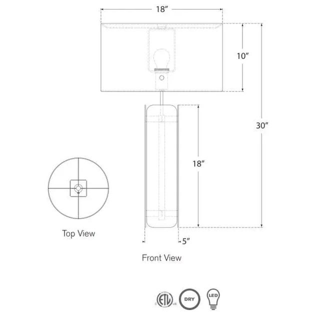 Transitional Ian K. Fowler for Visual Comfort Signature Abri Large Paneled Table Lamp in Polished Nickel with Linen Shade For Sale - Image 3 of 3