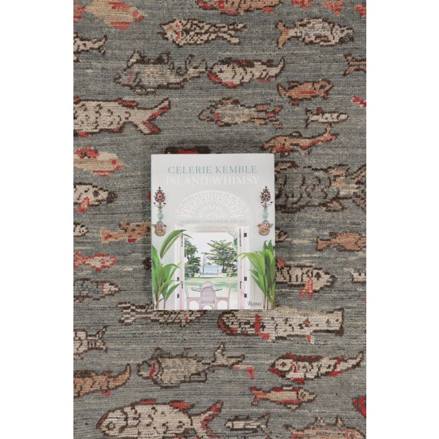 Contemporary Fish Pictorial Modernist Wool Rug by Rug & Kilim, India For Sale - Image 9 of 10