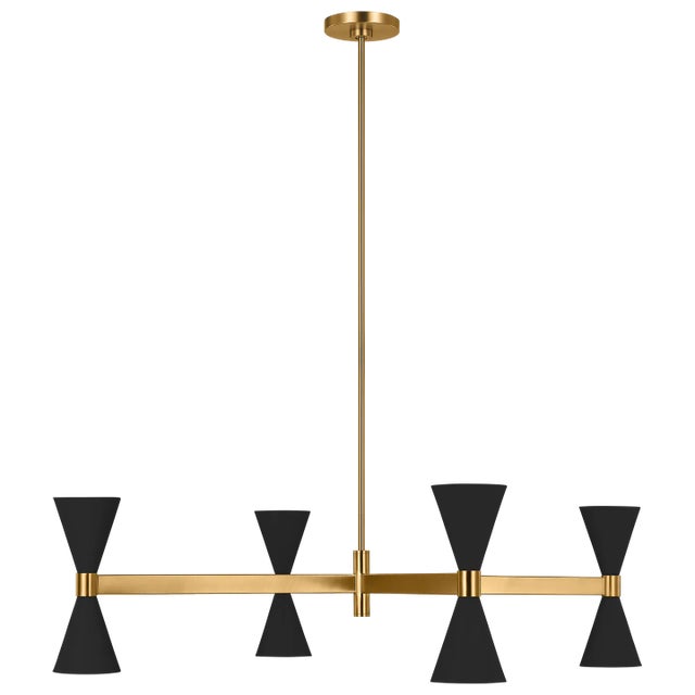The Albertine chandelier by AERIN for Visual Comfort Studio Collection emits ample light above and below from eight...