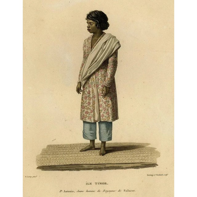 Full-Length Portrait of a Native from the Indonesian Island Timor, 1825, Print For Sale - Image 4 of 5