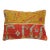 Coral Gold Early 20th Century Wool Antique Oushak Border Large Rug Pillow For Sale