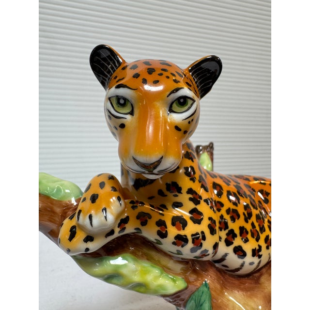 Lynn Chase for Gump's Limited Jaguar in Tree Figurines, Set of Two For Sale - Image 12 of 12