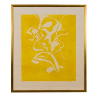 Karl Einar Andersson, Untitled Yellow Abstract, 1960s, Etching For Sale