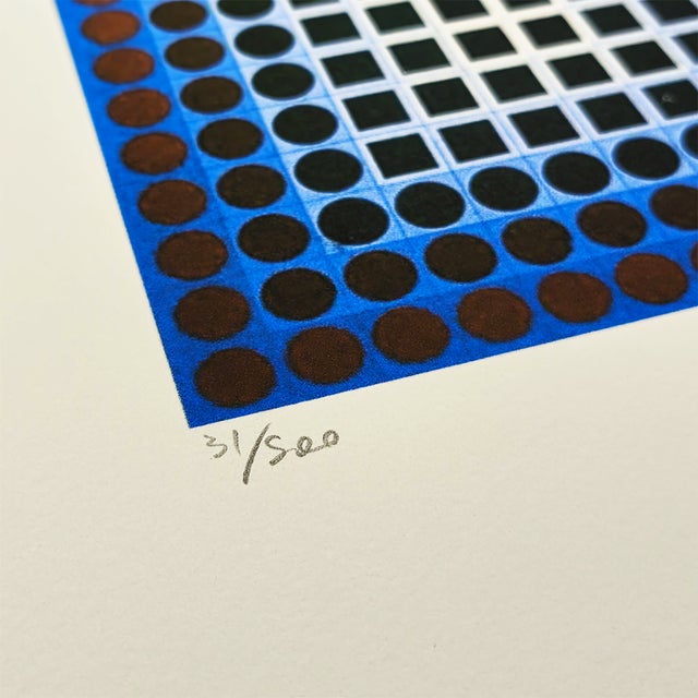 Victor Vasarely 1970s After Victor Vasarely Limited Numbered Edition Lithograph. For Sale - Image 4 of 7