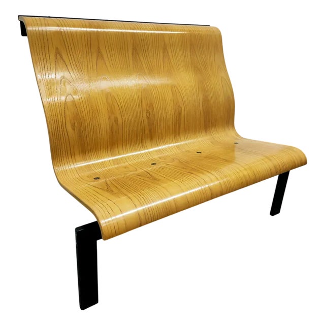 Vintage Wooden Steel Bench For Sale